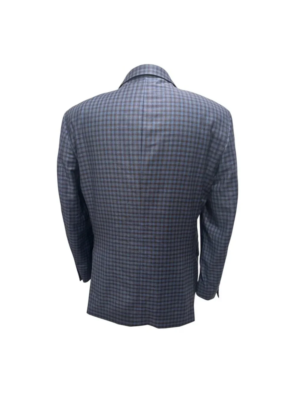 Peter Millar Blue Brown Check Sport Coat Blazer Men’s 42R Wool Silk Canada